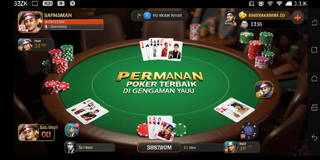 Tampilan menarik dari gameplay Poker di 33ZK.