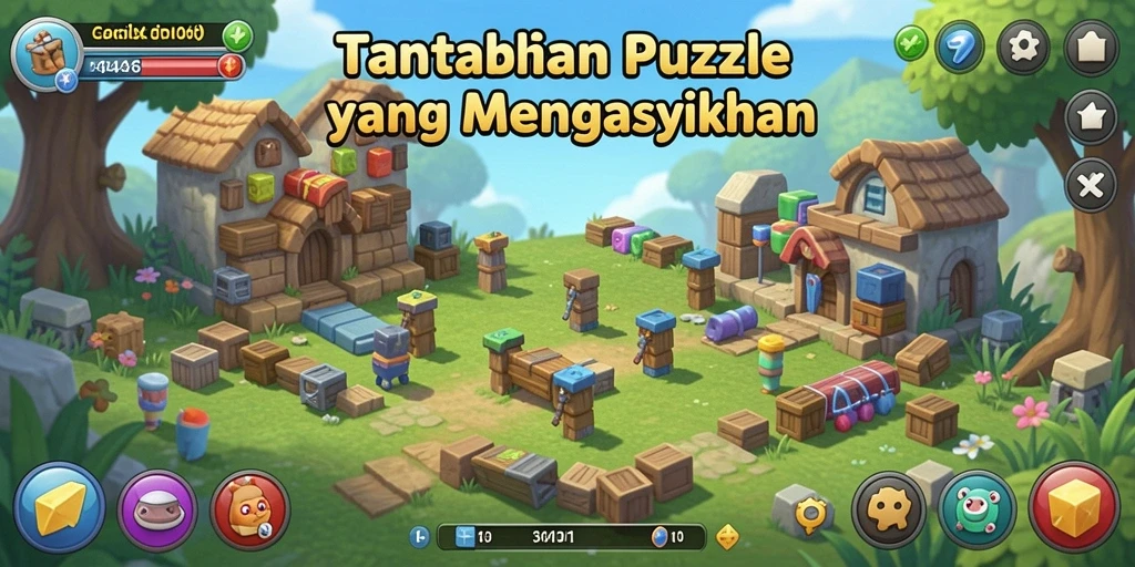 Gameplay Puzzle menantang yang interaktif dan mengasyikkan.
