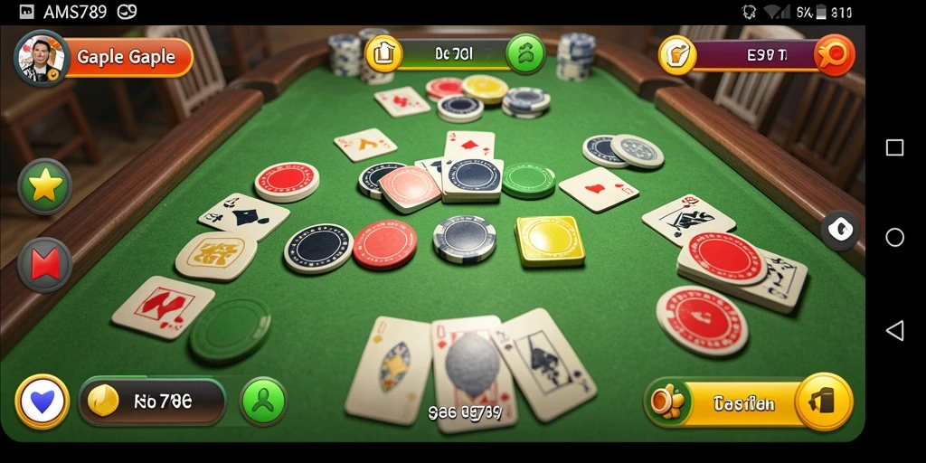 Screenshot gameplay gaple yang menarik dan interaktif.