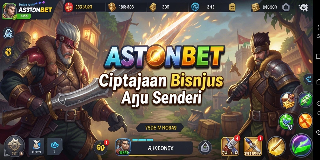 Tangkapan layar gameplay <strong>ASTONBET</strong>, menunjukkan pengelolaan bisnis yang dinamis.