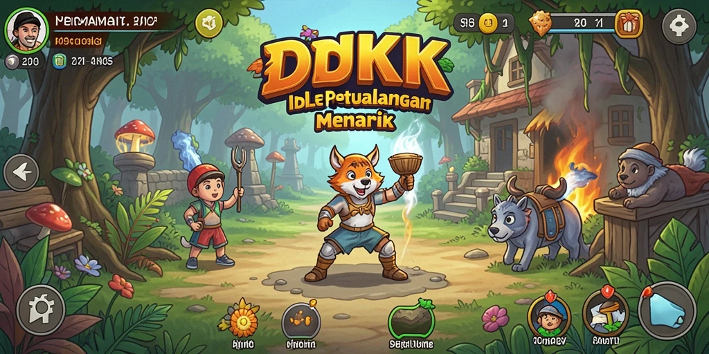 Screenshot DKK menampilkan gameplay Idle yang seru dan menarik.
