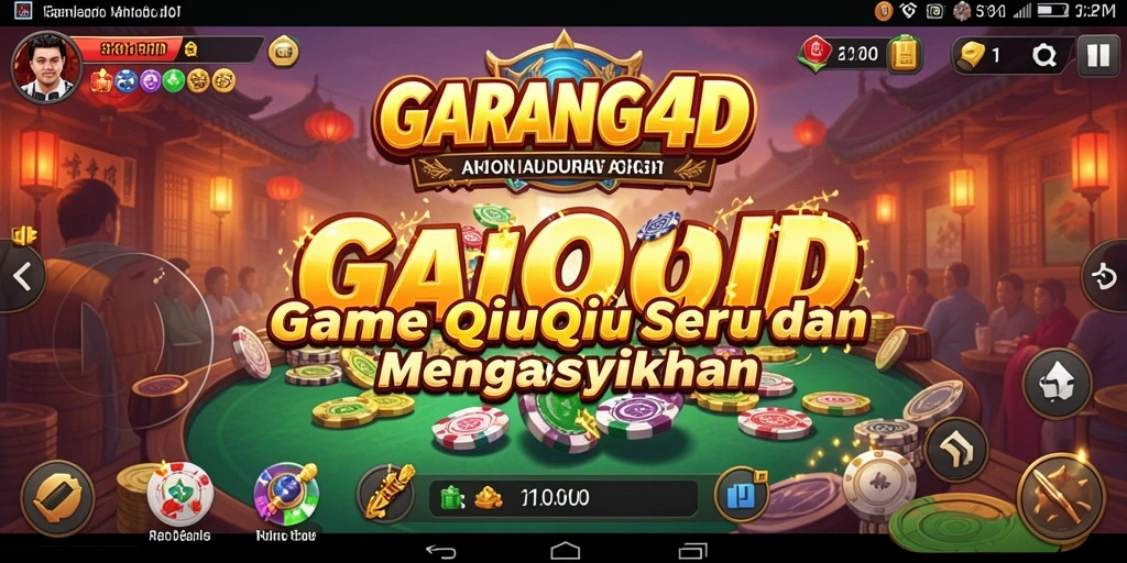 Tangkapan layar utama menunjukkan gameplay seru QiuQiu di GARANG4D.