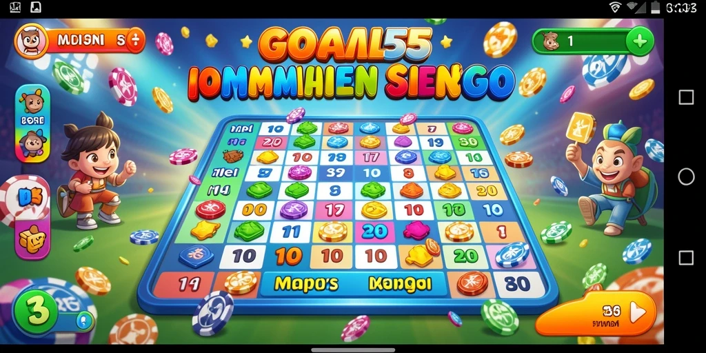 Tampilan gameplay seru Bingo di GOAL55.