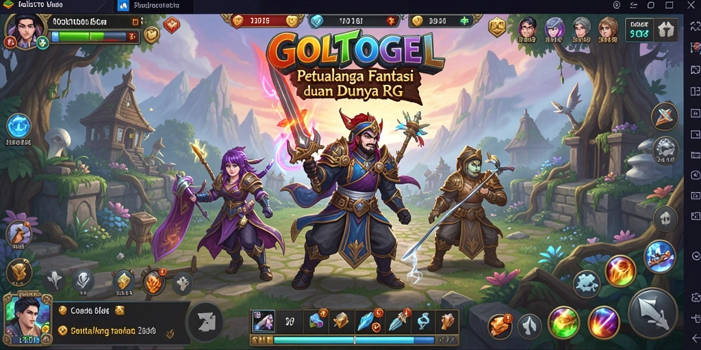 Tangkapan layar gameplay GOLTOGEL yang menunjukkan aksi petualangan RPG.