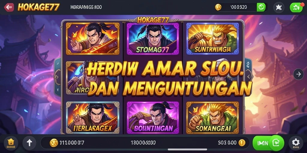 Tampilan menarik dari gameplay HOKAGE77 yang penuh warna.