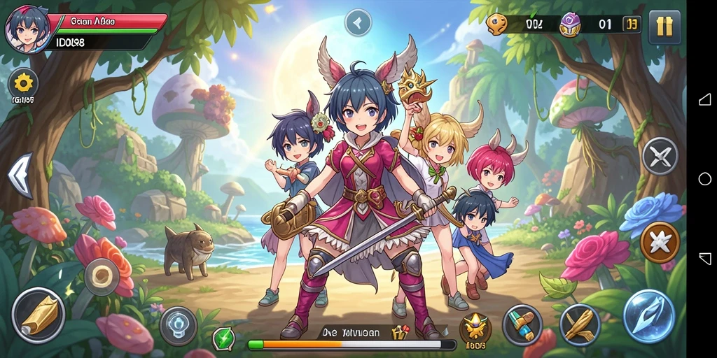 Tampilan menarik dari gameplay Anime di ID098