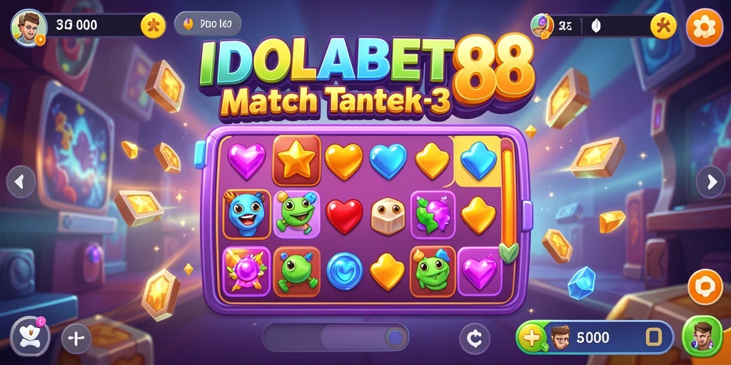 Tampilan gameplay mengasyikkan dari IDOLABET88 saat mencocokkan item.