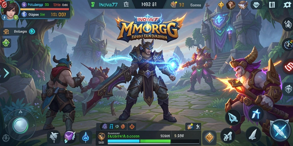 Screenshot menunjukkan aksi seru dalam gameplay MMORPG INOVA77.