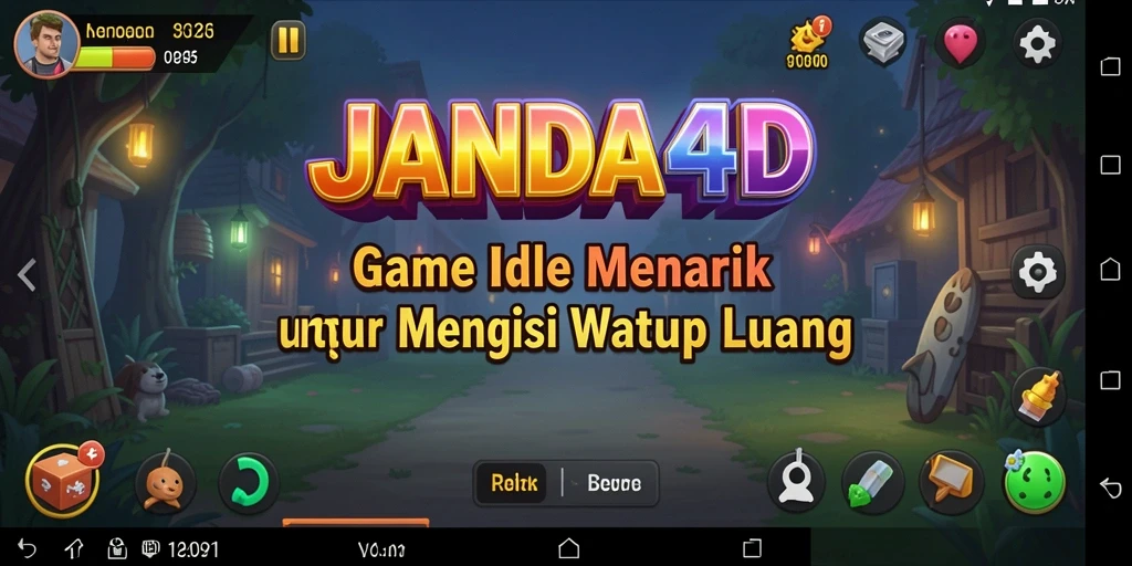 Tampilan gameplay JANDA4D dengan karakter yang sedang beraksi dalam mode Idle.