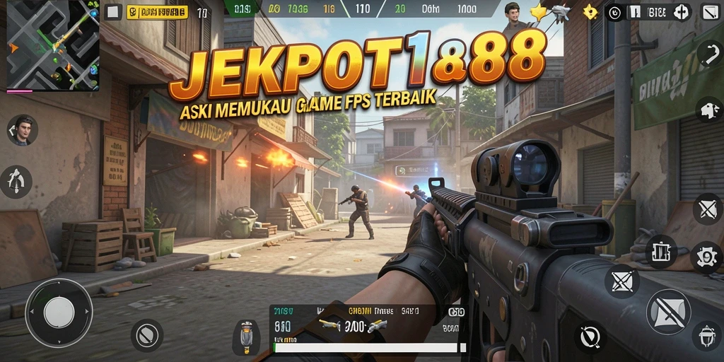 Tangkapan layar gameplay <strong>JEKPOT88</strong> dengan aksi menembak yang intens.
