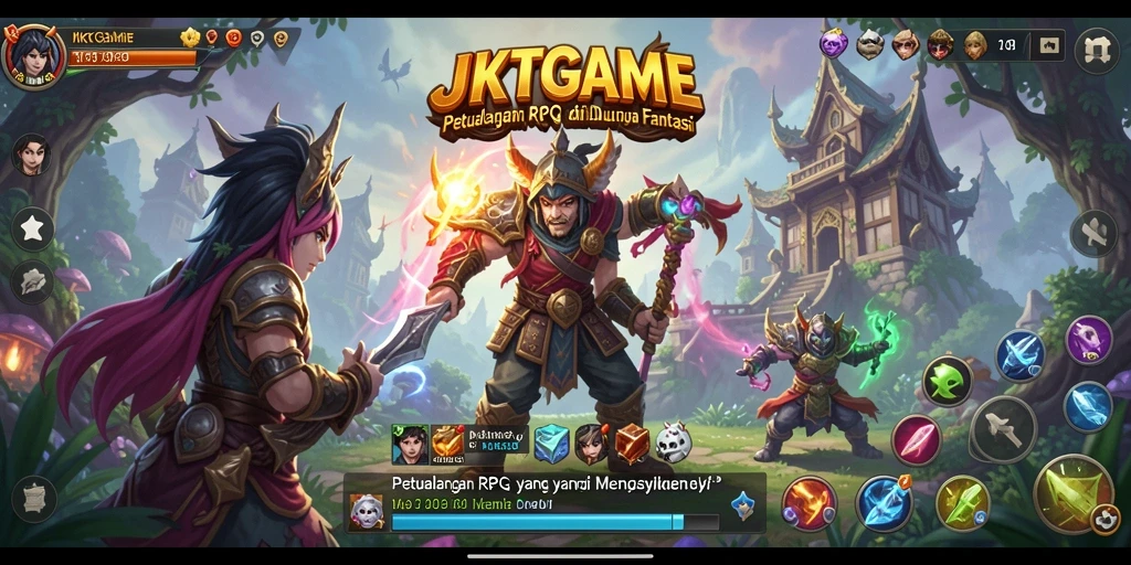 Tampilan gameplay JKTGAME yang menakjubkan dalam dunia RPG.