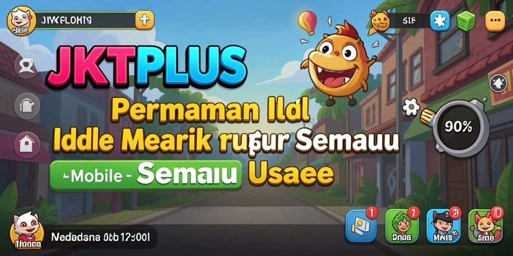 Screenshot utama JKTPLUS menampilkan gameplay Idle yang seru.