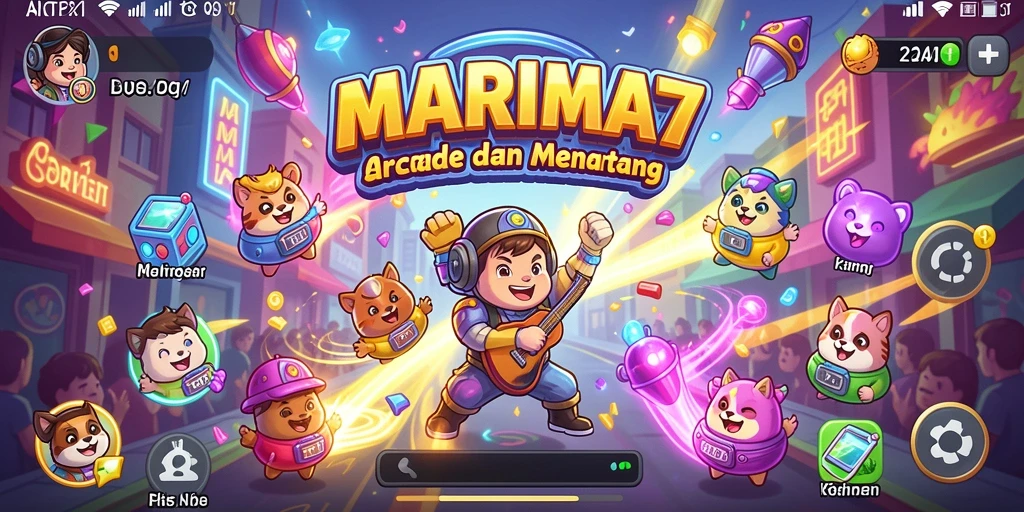 Tampilan gameplay MARIMA77 yang menampilkan aksi penuh warna dan menarik.