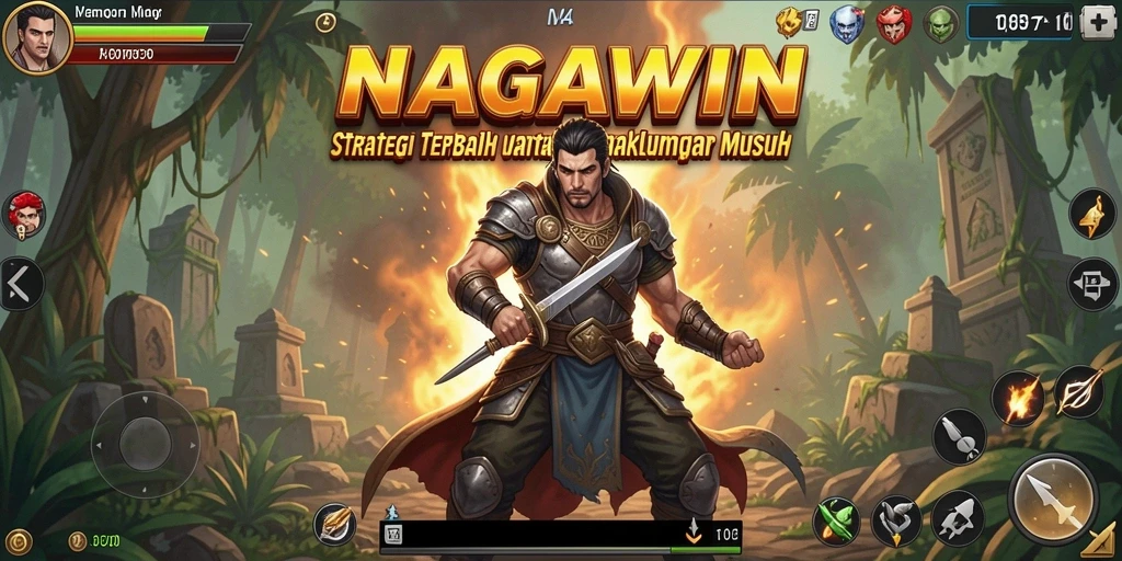 Screenshot menunjukkan aksi mendebarkan dari gameplay Strategy NAGAWIN.