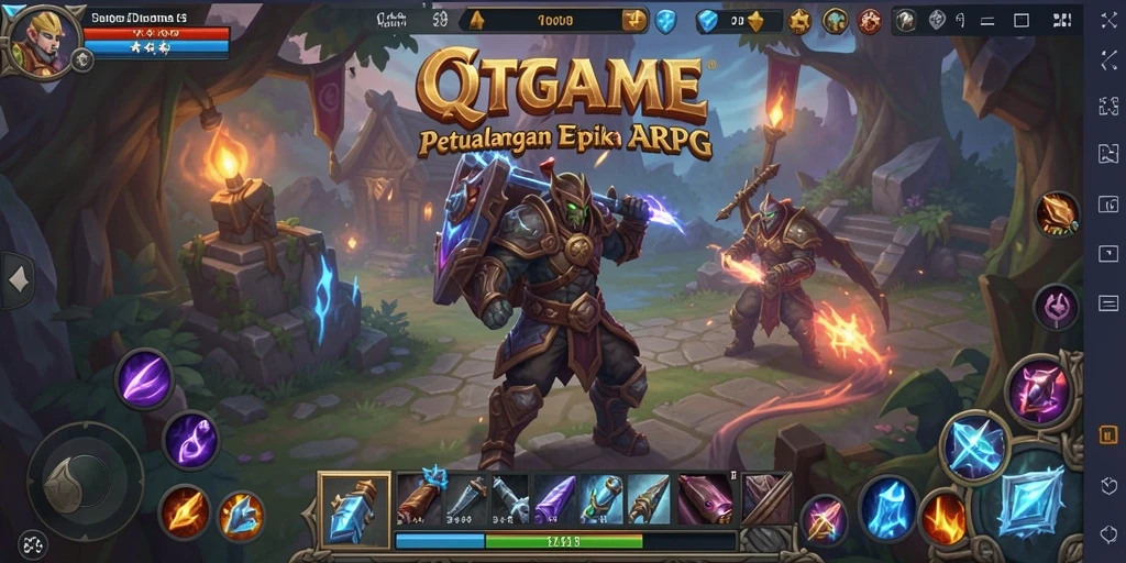 Gameplay seru dan aksi mendebarkan dalam QTGAME ARPG.