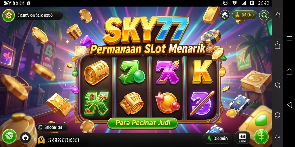 Tampilan gameplay SKY77 yang mengasyikkan dan penuh warna.