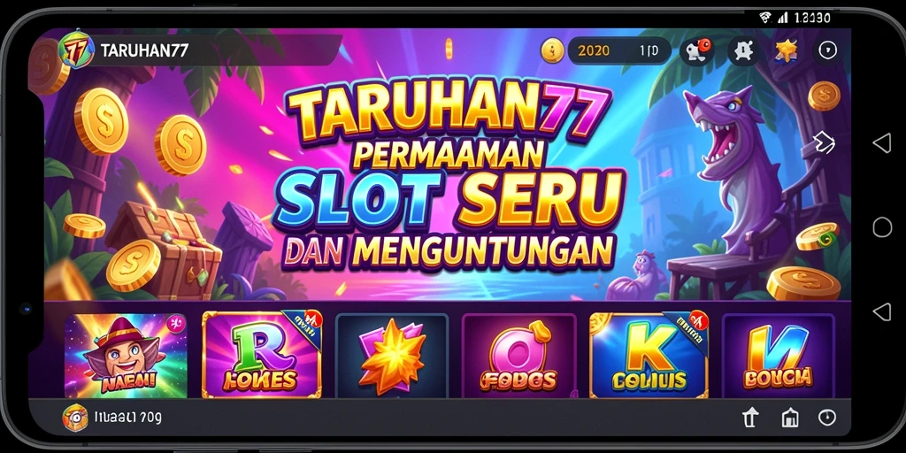 Screenshot gameplay TARUHAN77 menampilkan momen seru saat memutar gulungan slot.