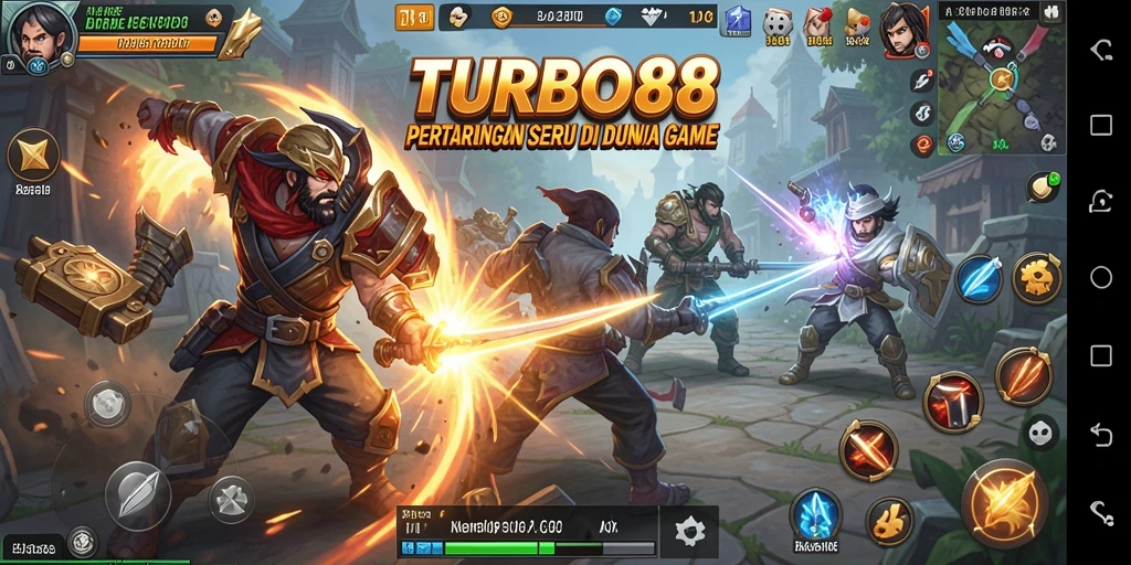 Tangkapan layar gameplay TURBO88 menampilkan aksi pertarungan yang mendebarkan.